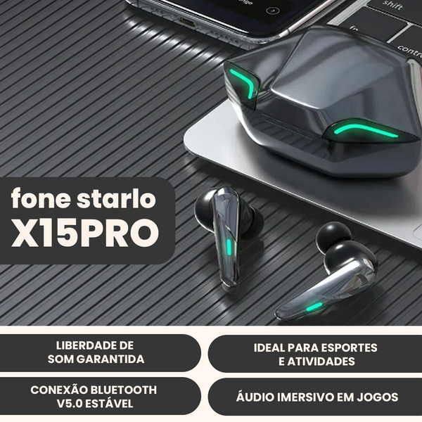 Fone de Ouvido Bluetooth com Microfone Starlo X15 PRO