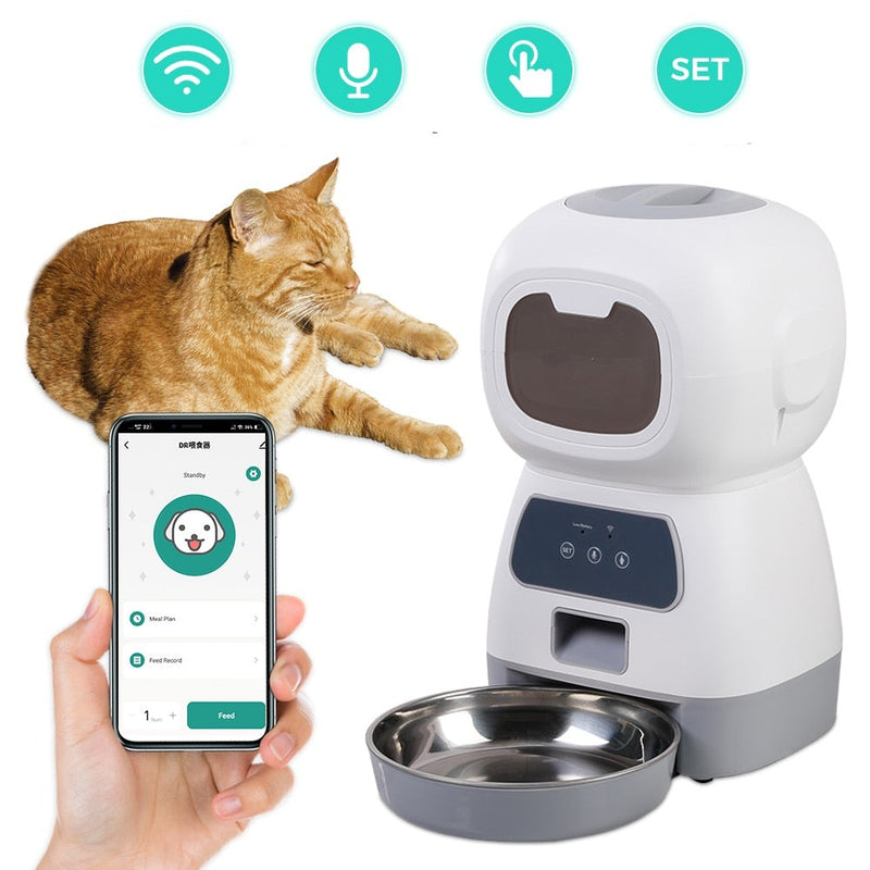 Robô Alimentador Automático para Pet. SlowPet