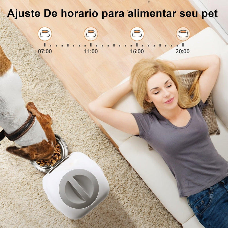 Robô Alimentador Automático para Pet. SlowPet