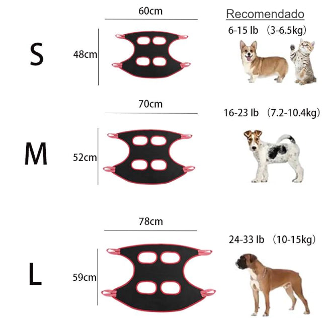 Saco de Suspensão para Cortar Unhas e Higienizar seu Pet.