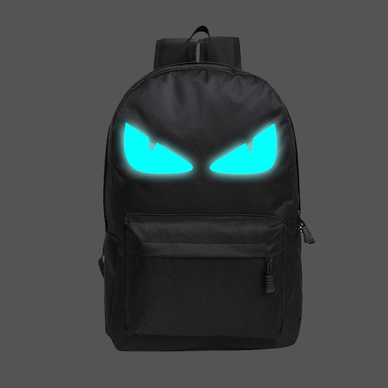 Mochila Escolar Olhos Fluorescentes.