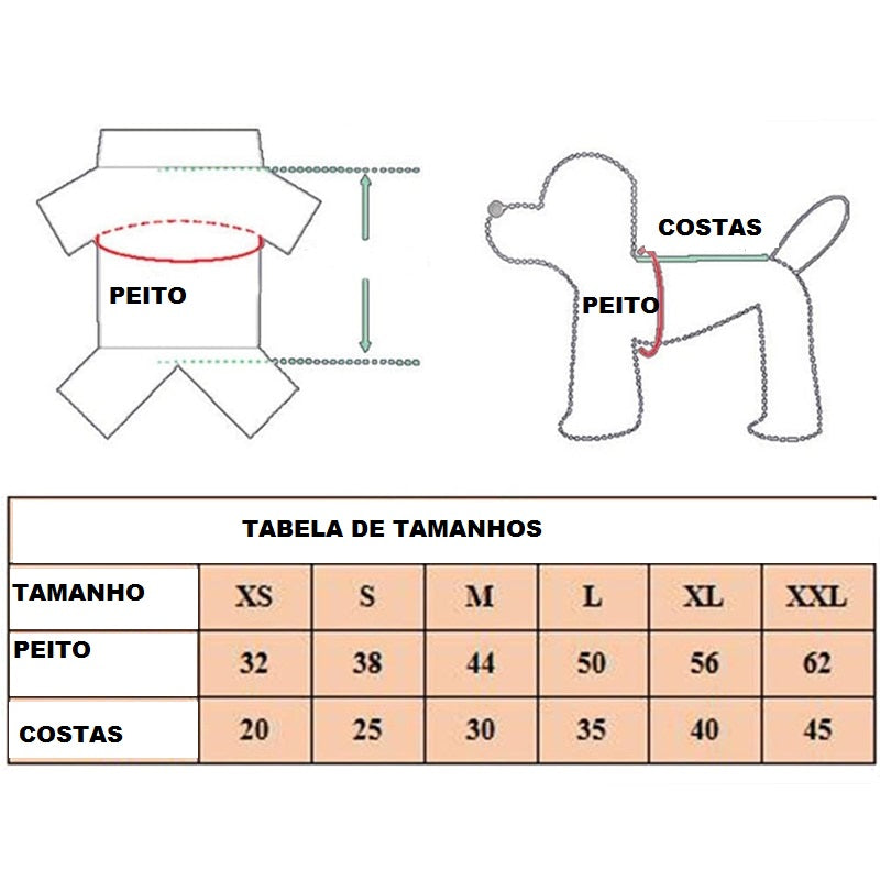 Moletom Fantasia Divertida para Cachorro e Gato